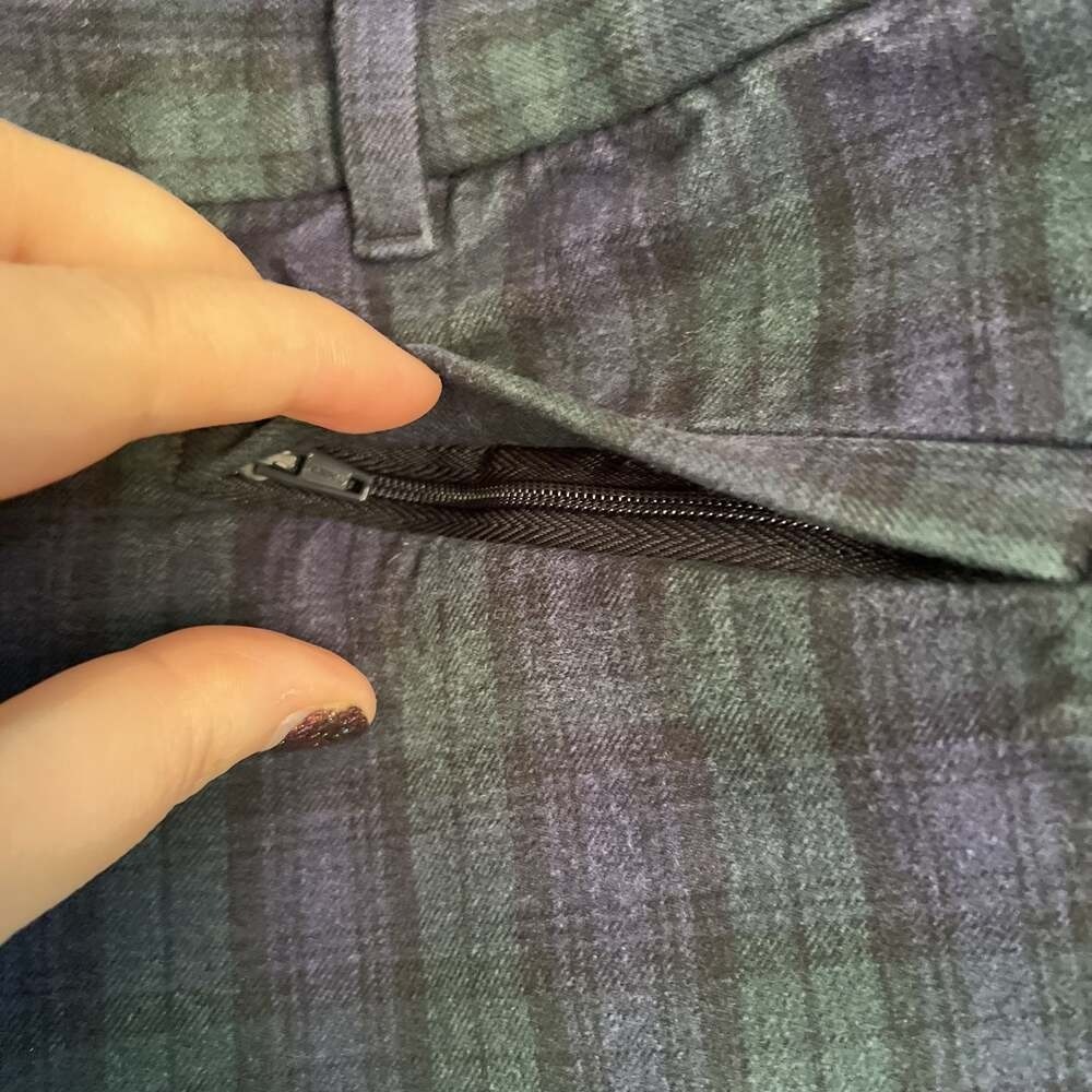 Gap Womens Signature Skinny Ankle Slim Pants Multicolor Plaid Mid Rise 14 - Picture 6 of 6
